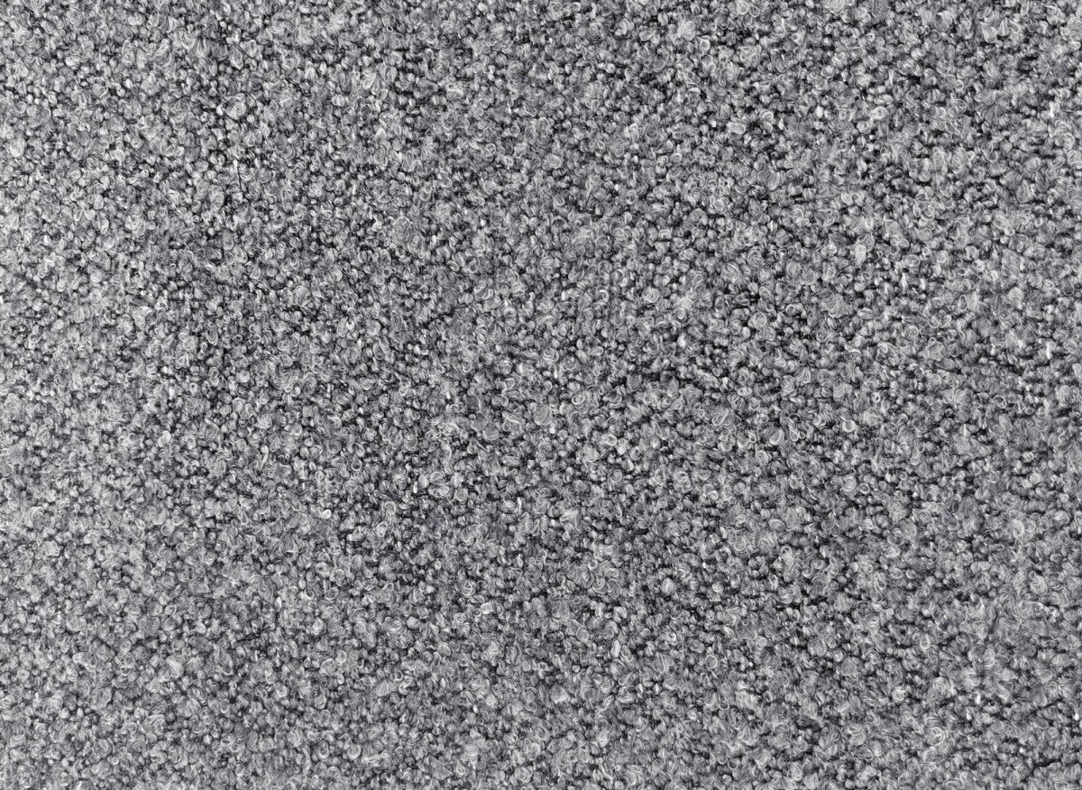 Canapé fixe 3 places en tissu bouclette gris EZRA - DécoInParis