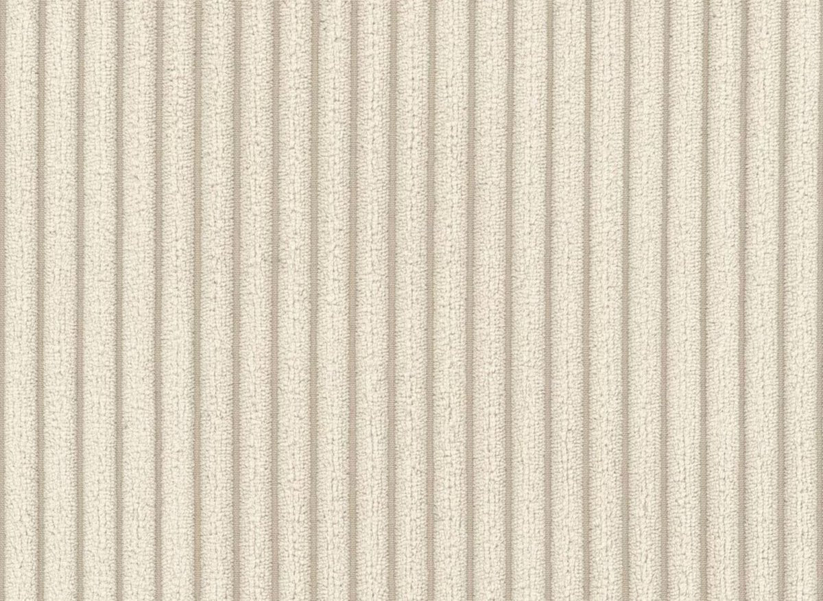 Canapé panoramique convertible avec coffre en velours côtelé beige - JADE - DécoInParis