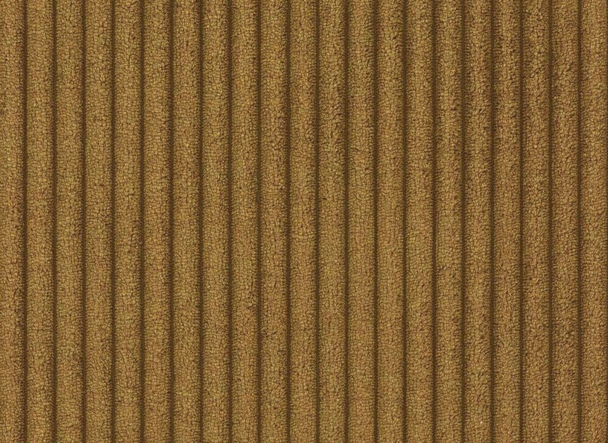 Canapé panoramique convertible avec coffre en velours cotelé moutarde - JADE - DécoInParis