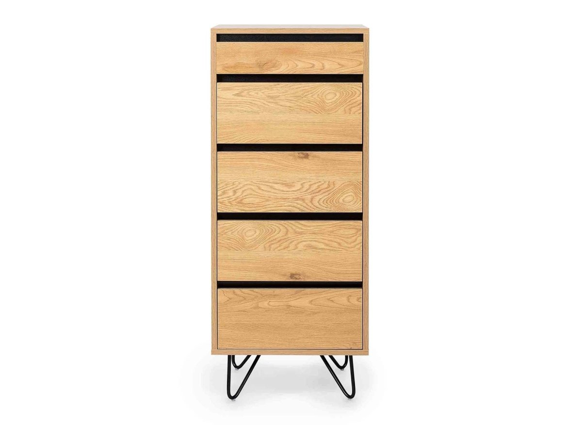 Commode en bois 4 tiroirs avec coiffeuse intégrée DARINA - DécoInParis