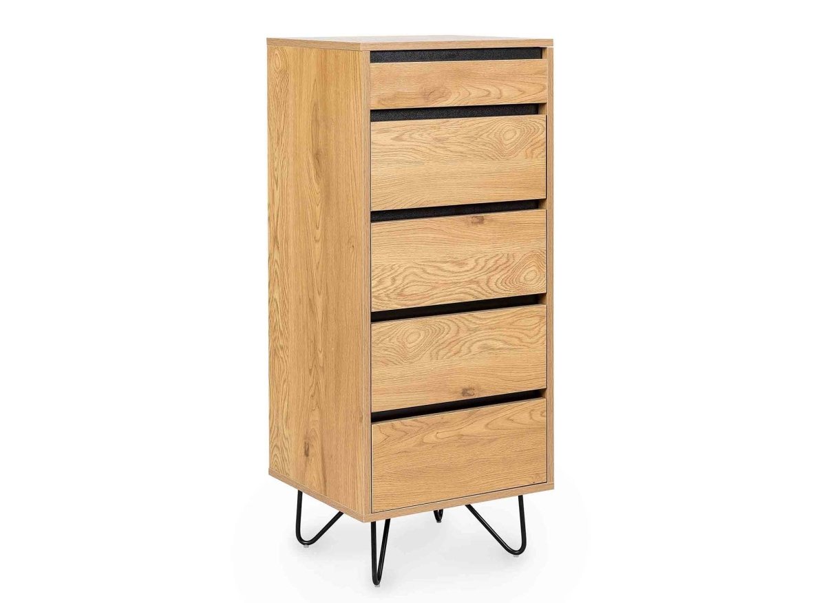Commode en bois 4 tiroirs avec coiffeuse intégrée DARINA - DécoInParis