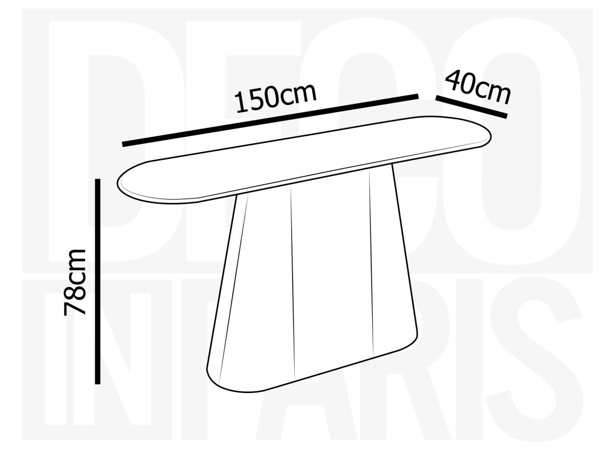 Console en marbre composite beige TIANA - DécoInParis
