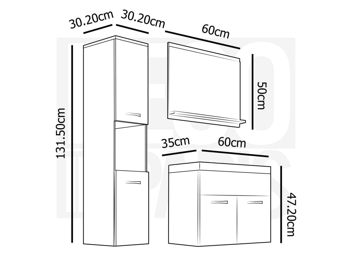 Ensemble meubles salle de bain design suspendu - Wengé HARMONY - DécoInParis