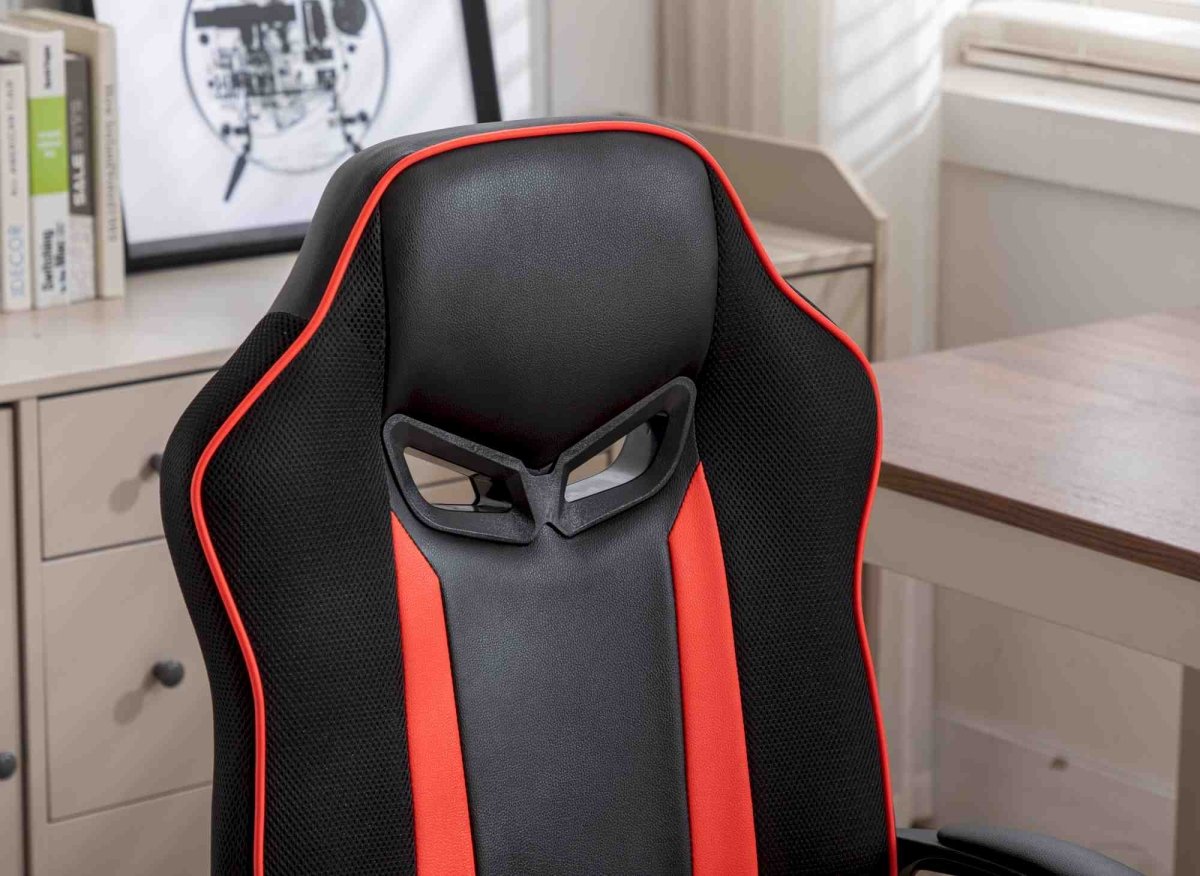 Fauteuil de bureau gaming noir et rouge MICRON - DécoInParis