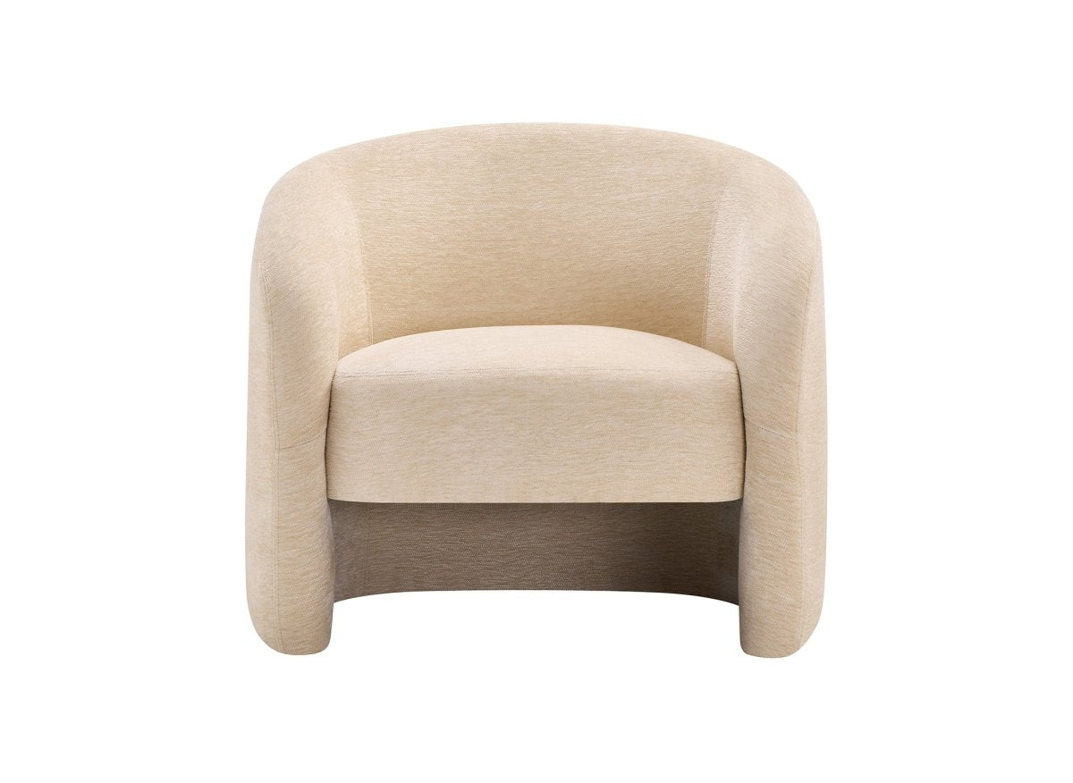 Fauteuil en velours beige OXFORD - DécoInParis