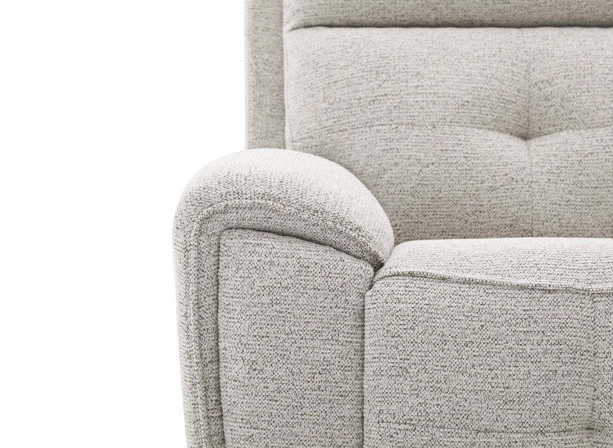 Fauteuil relax électrique en velours texturé beige PATRICIA - DécoInParis