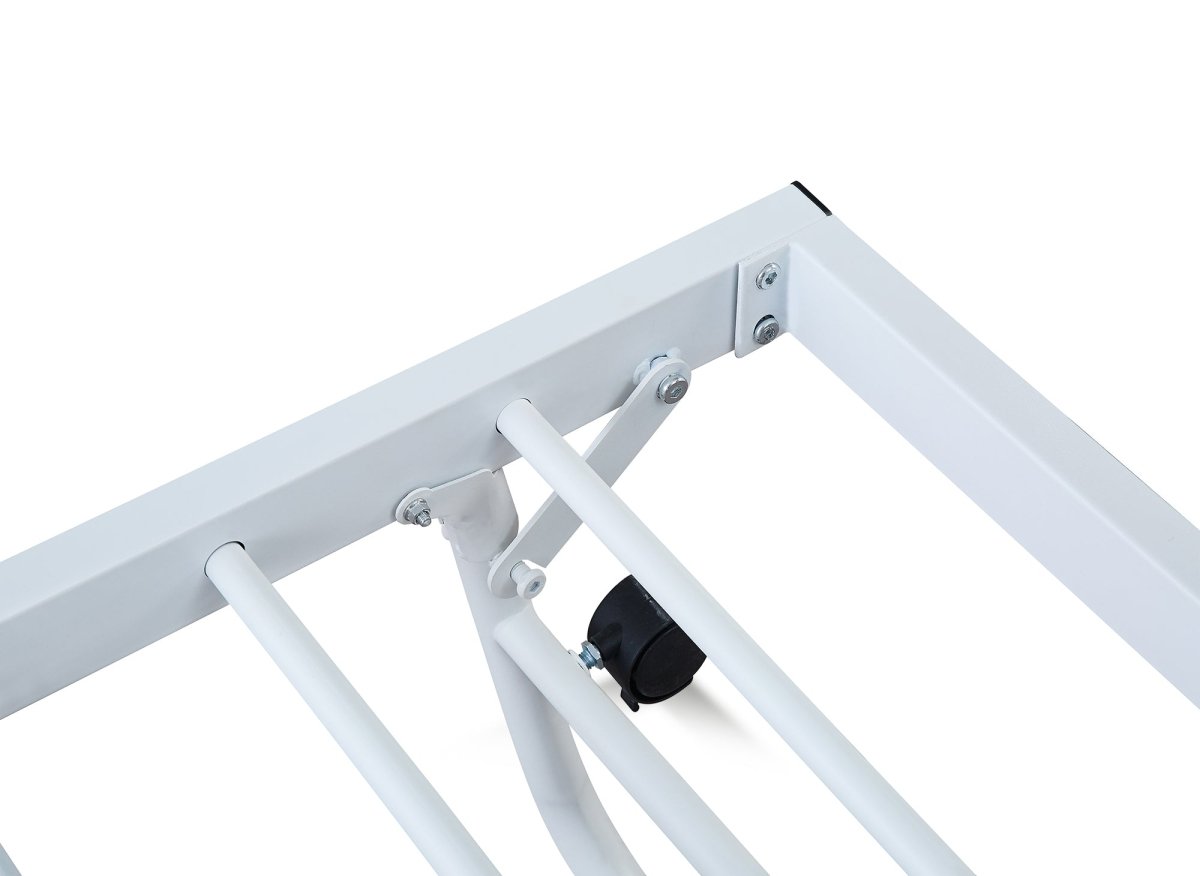 Lit banquette gigogne en métal blanc ALICIA 90 x 190 cm - DécoInParis