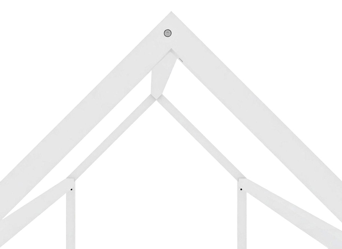 Lit cabane en bois blanc 90 x 190 cm POPY - DécoInParis