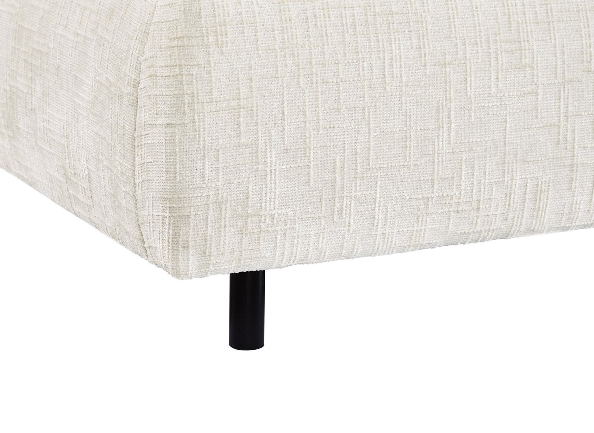 Lit coffre en velours chiné beige 180x200cm MELO - DécoInParis
