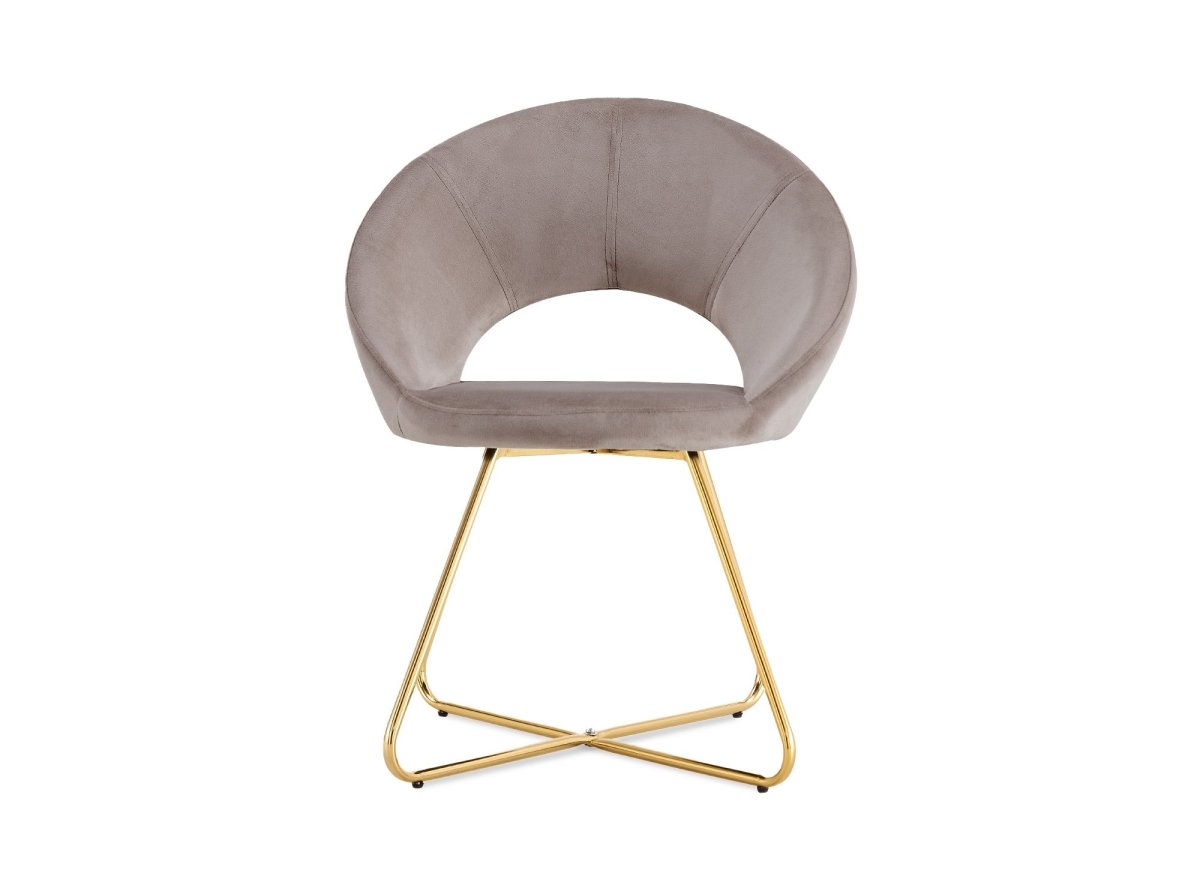 Lot de 2 chaises design en velours beige PETRA - DécoInParis