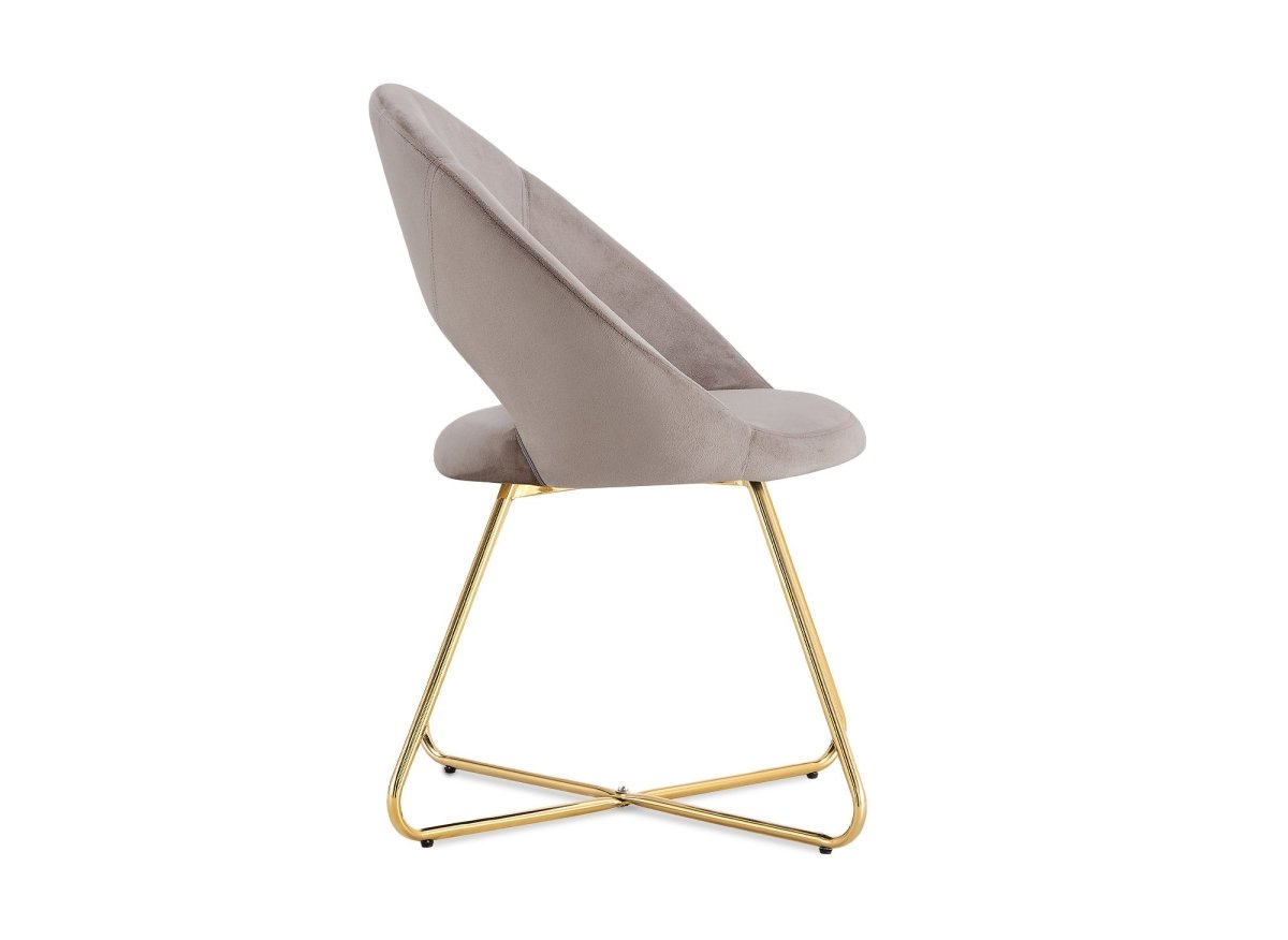 Lot de 2 chaises design en velours beige PETRA - DécoInParis