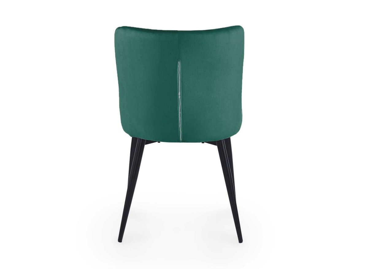 Lot de 2 chaises design en velours vert JENNY - DécoInParis