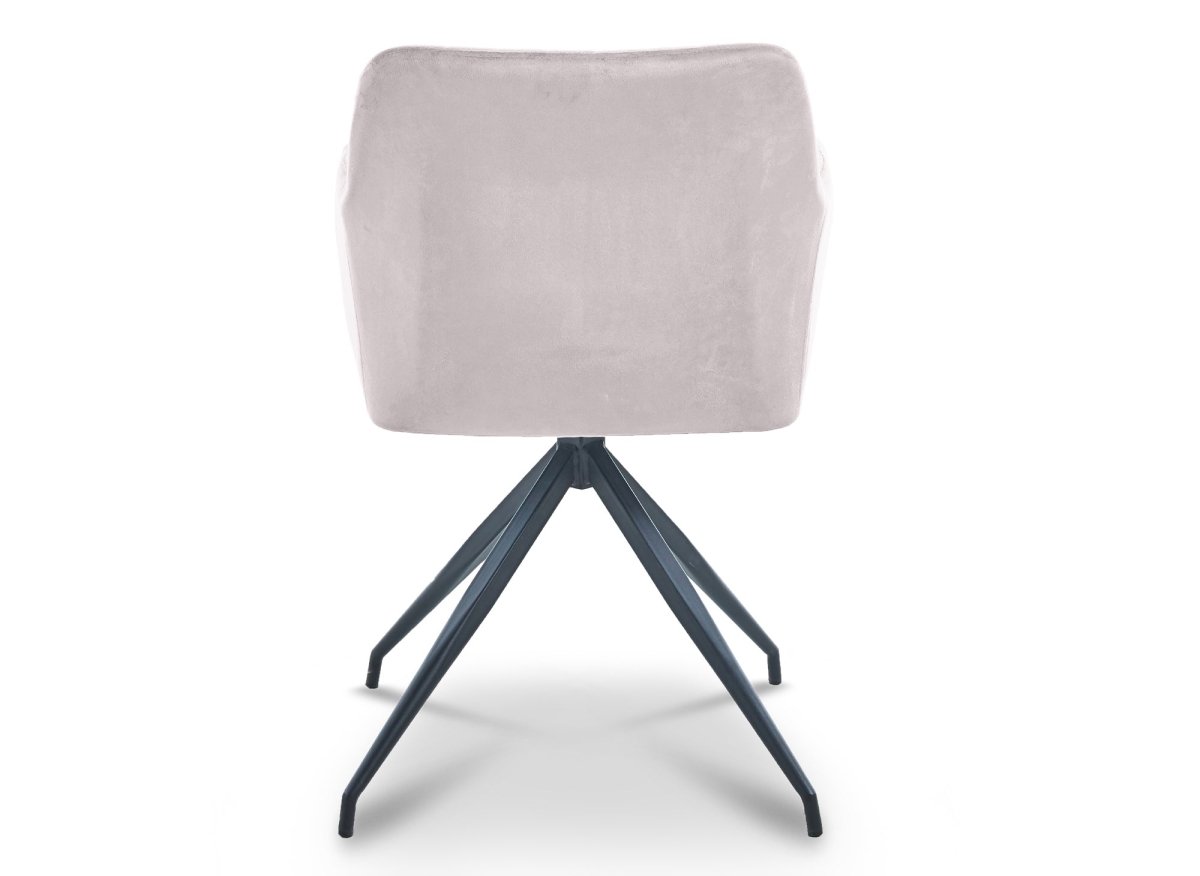 Lot de 2 chaises en velours beige pieds en métal noir RATUS - DécoInParis