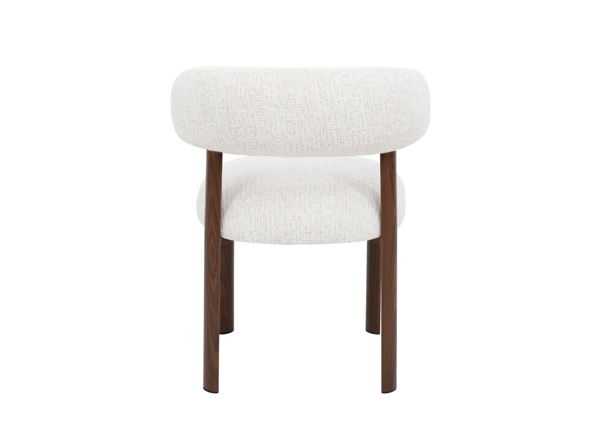 Lot de 2 chaises en velours tissé écru pieds en métal marron LOUISA - DécoInParis