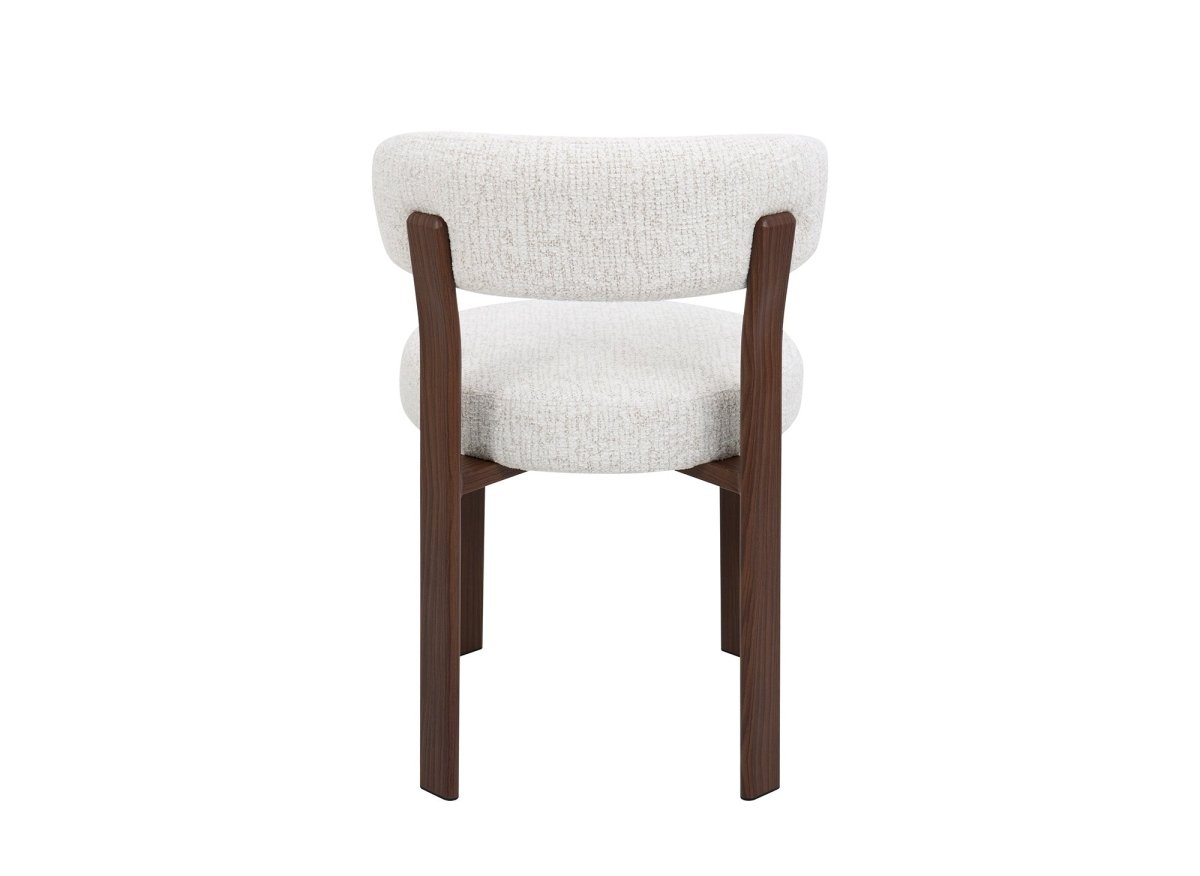 Lot de 2 chaises en velours tissé écru pieds en métal marron MARYSE - DécoInParis