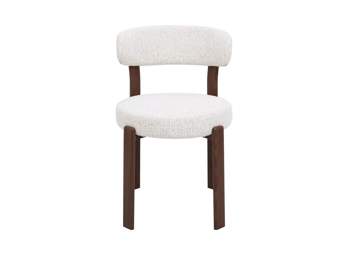 Lot de 2 chaises en velours tissé écru pieds en métal marron MARYSE - DécoInParis