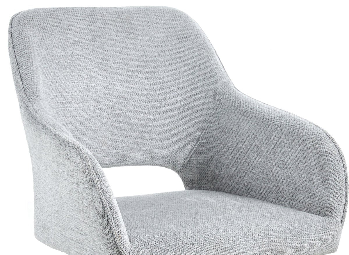 Lot de 2 chaises pivotantes design en velours gris clair CIEL - DécoInParis