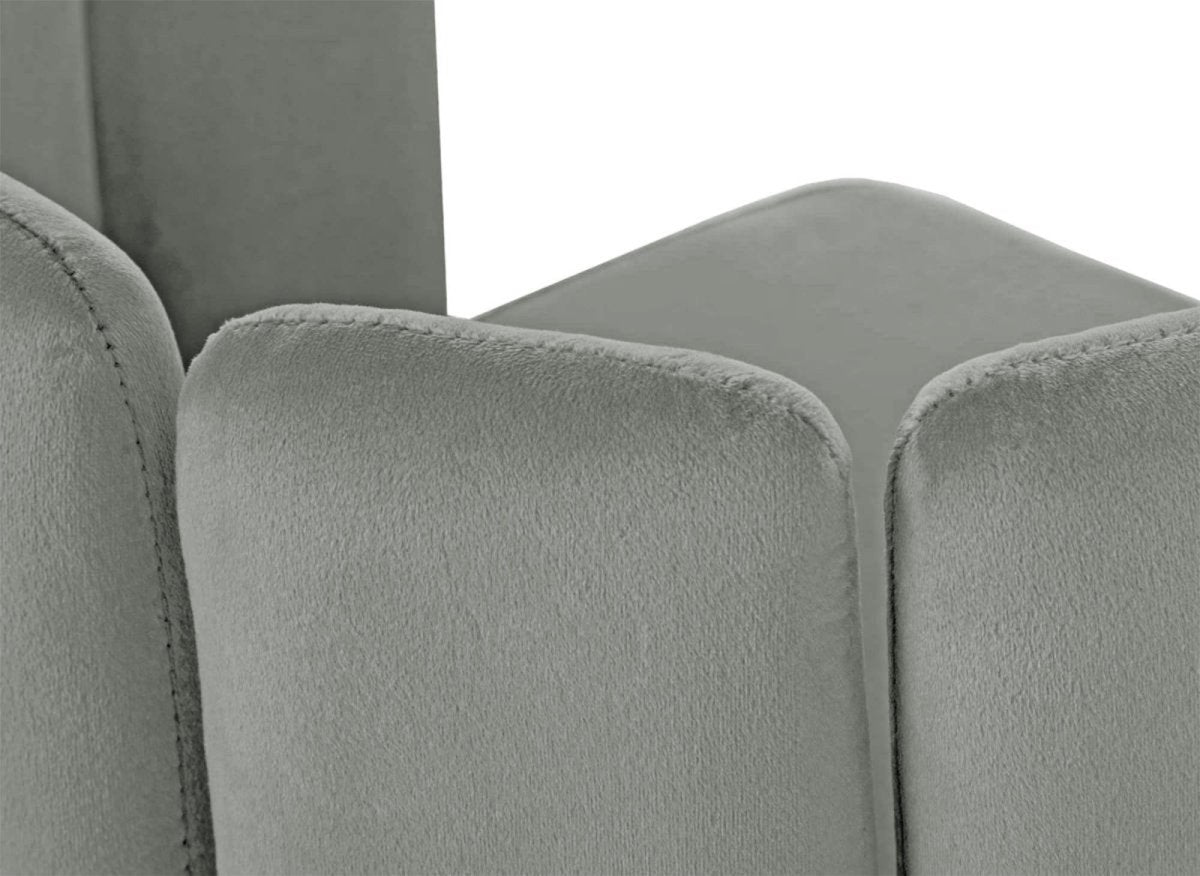 Lot de 2 tabourets de bar design en velours gris DEBBY - DécoInParis