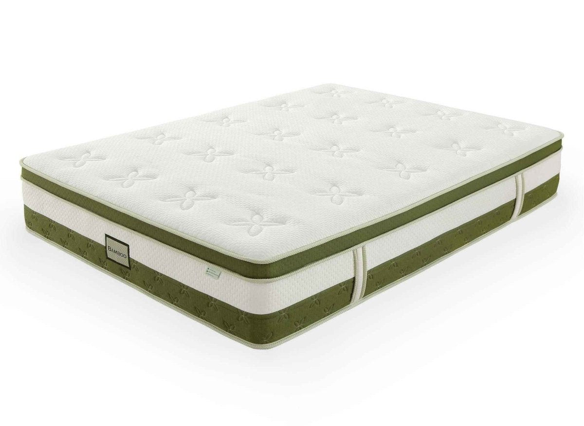 Matelas hybride BAMBOO 160 x 200 cm ressorts ensachés et mémoire de forme épaisseur 30 cm - DécoInParis
