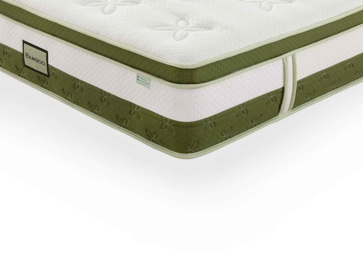 Matelas hybride BAMBOO 180 x 200 cm ressorts ensachés et mémoire de forme épaisseur 30 cm - DécoInParis