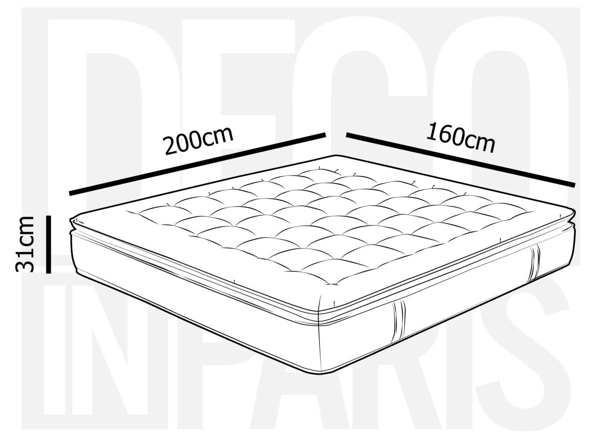 Lit coffre YOURI 160x200 cm + Matelas SERENA 160x200 cm