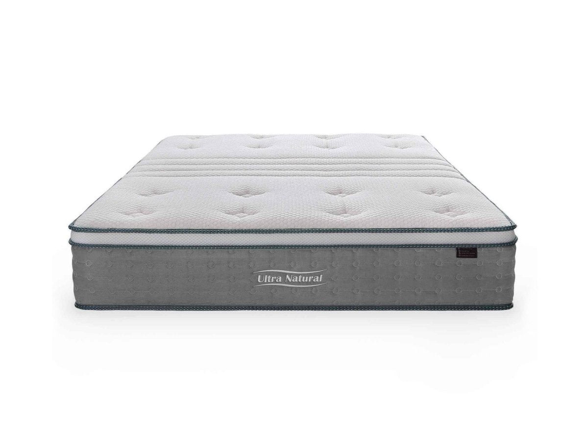 Matelas hybride NATURAL 140 x 190 cm ressorts ensachés et soie épaisseur 29 cm - DécoInParis