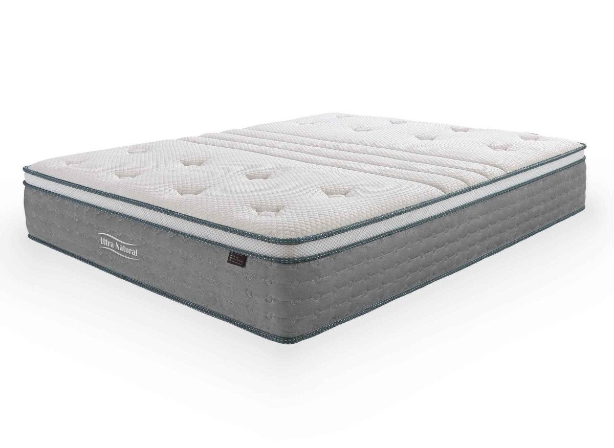 Matelas hybride NATURAL 140 x 190 cm ressorts ensachés et soie épaisseur 29 cm - DécoInParis