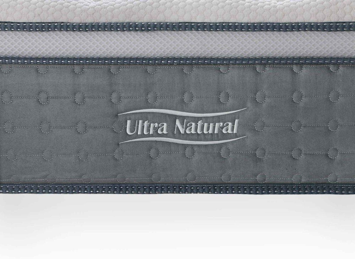 Matelas hybride NATURAL 140 x 190 cm ressorts ensachés et soie épaisseur 29 cm - DécoInParis