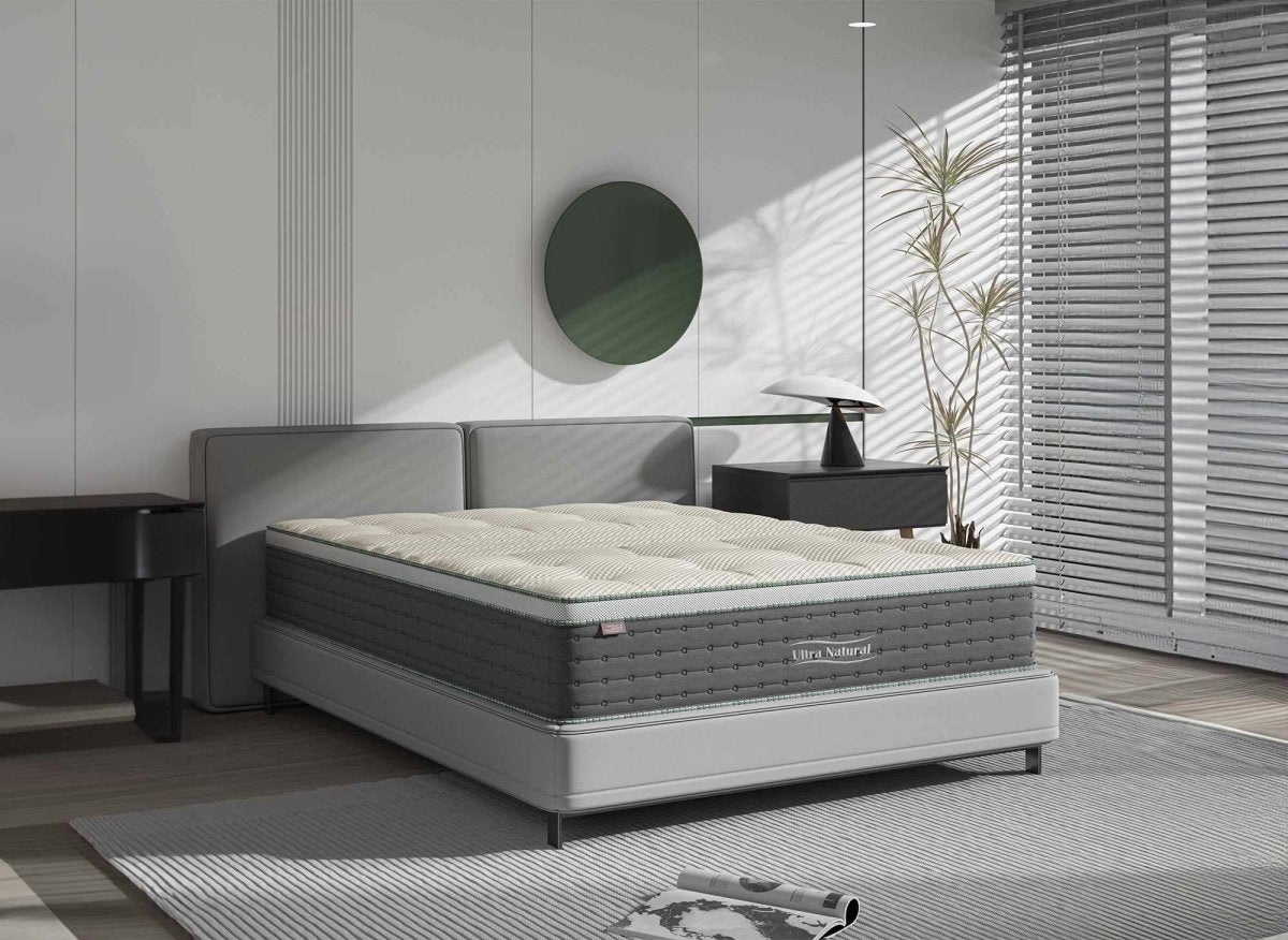 Matelas hybride NATURAL 160 x 200 cm ressorts ensachés et soie épaisseur 29 cm - DécoInParis