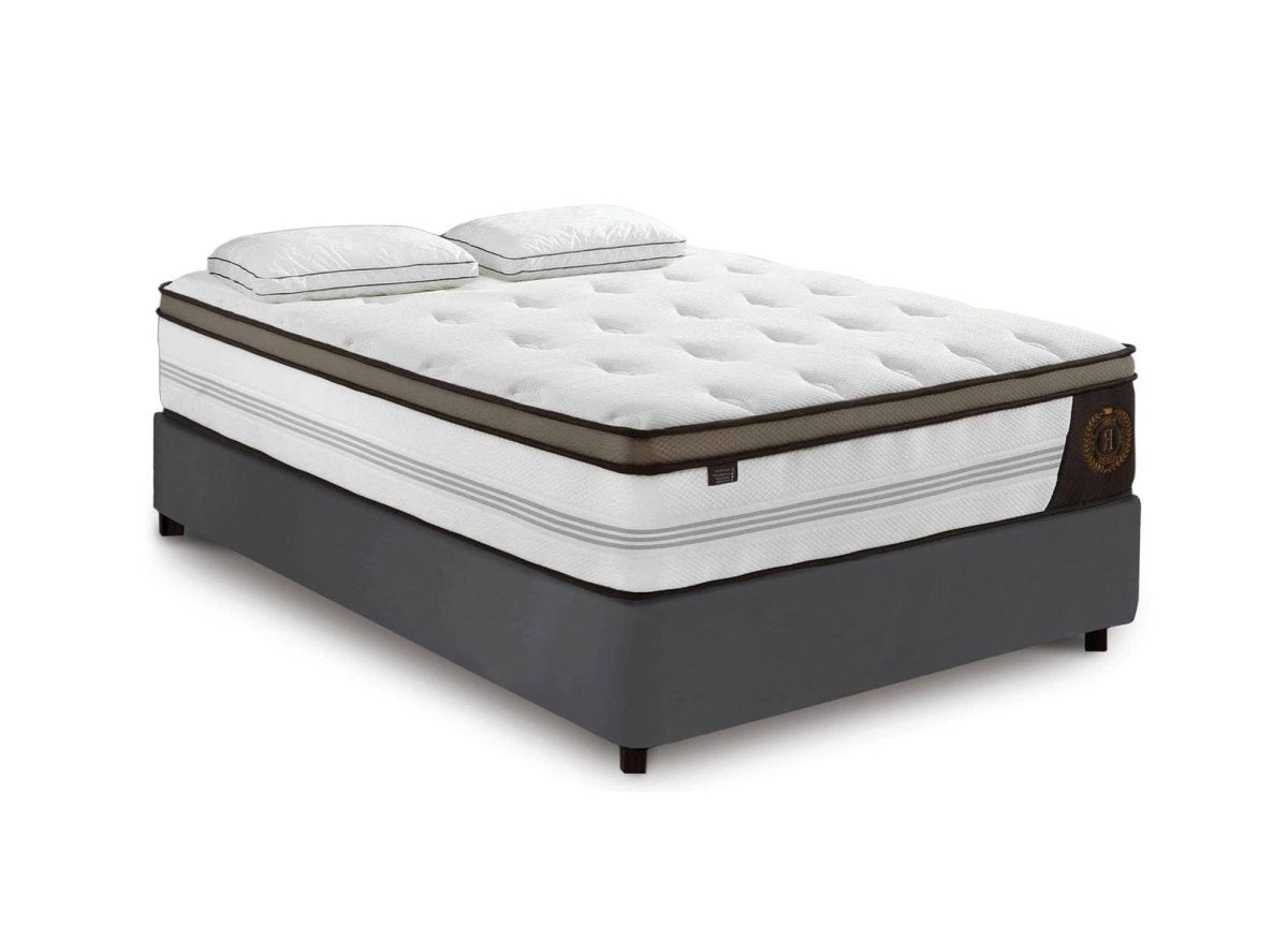 Matelas hybride ROYAL LUX 180 x 200 cm ressorts ensachés et mémoire de forme épaisseur 31 cm - DécoInParis