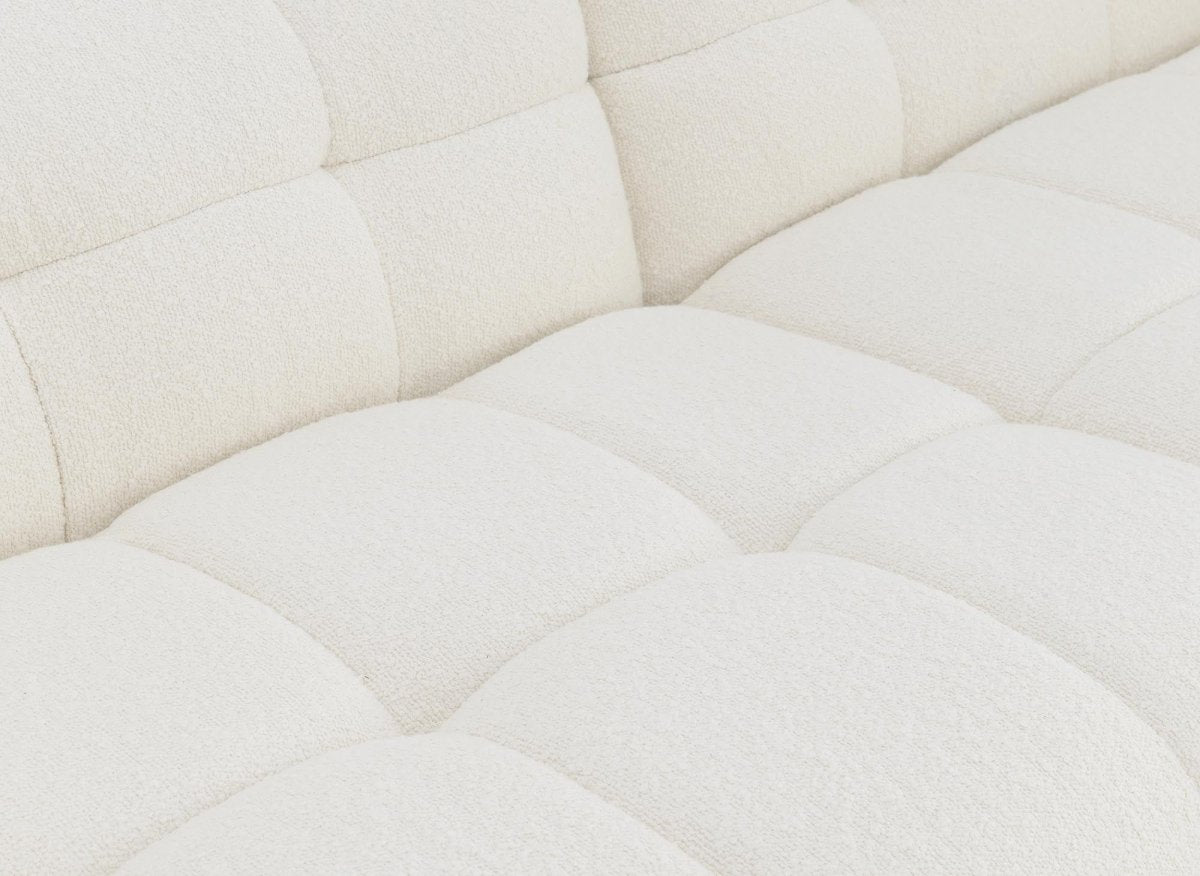 PIKKA TEST | Canapé d'angle effet peau de mouton blanc écru BELLA - Angle droit (Copie) - DécoInParis