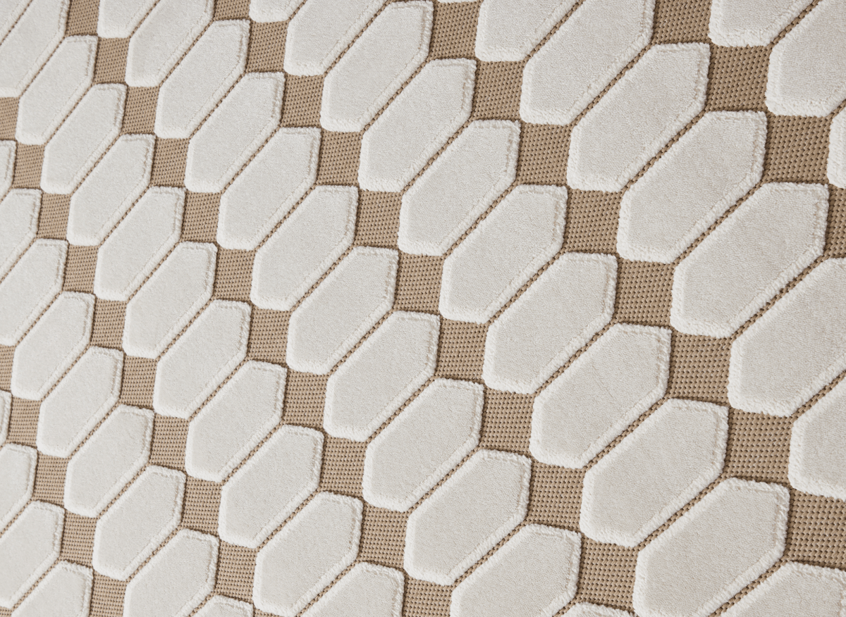 Tapis beige à motifs hexagonal 160 x 230 cm KELVYN - DécoInParis