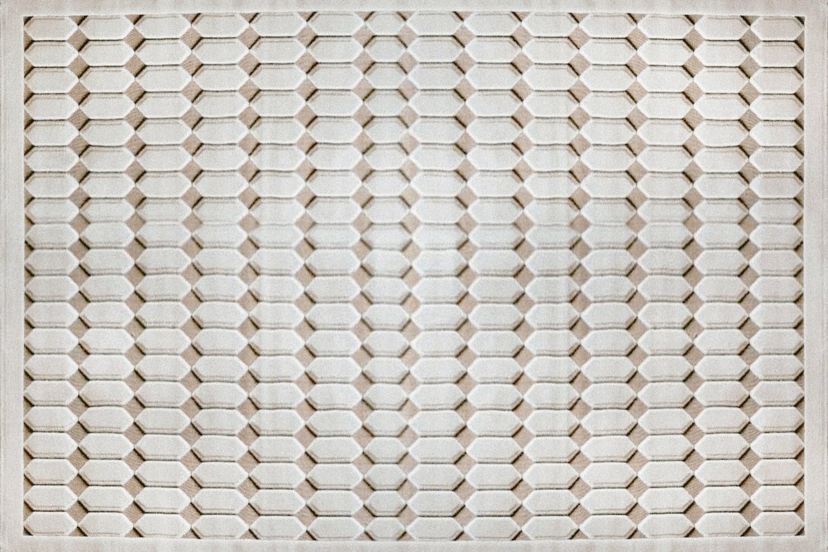 Tapis beige à motifs hexagonal 200 x 290 cm KELVYN - DécoInParis