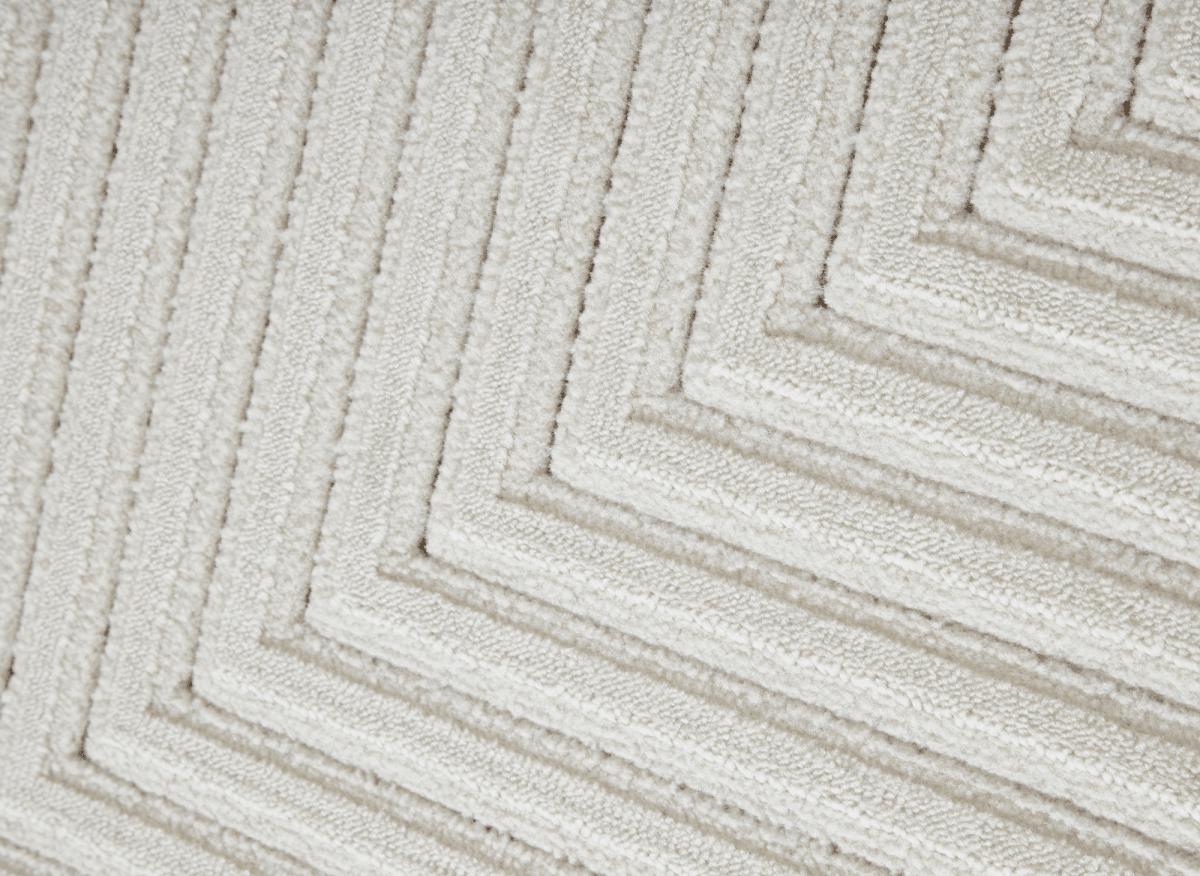 Tapis blanc écru à losanges beiges 160 x 230 cm ROUBY - DécoInParis