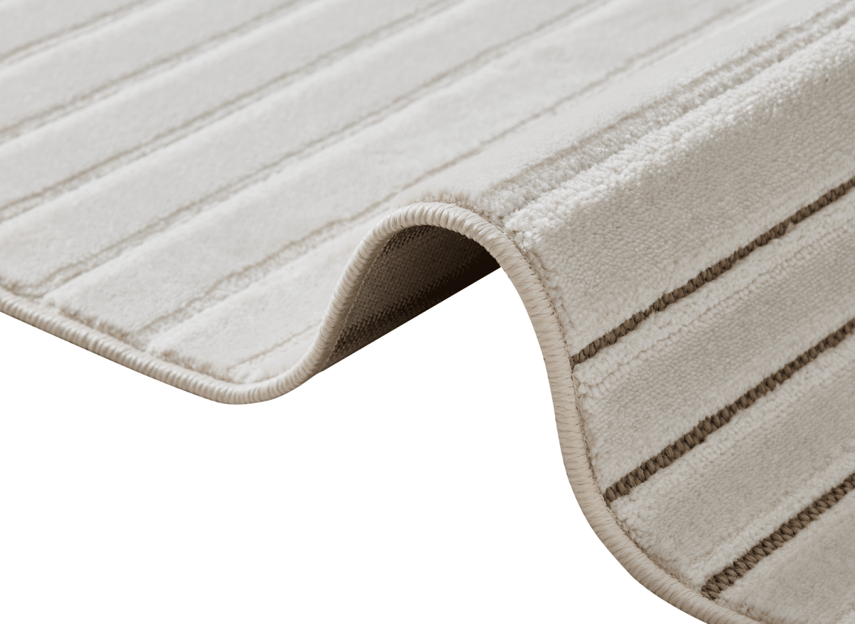 Tapis blanc écru à motifs chevrons 200 x 290 cm AMONA - DécoInParis