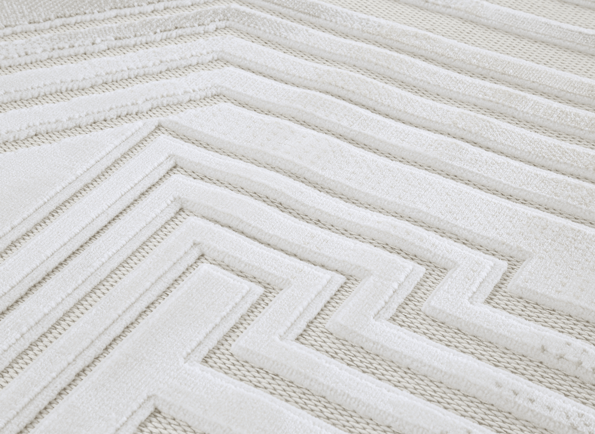 Tapis gris à motifs de lignes 200 x 290 cm PERTONA - DécoInParis