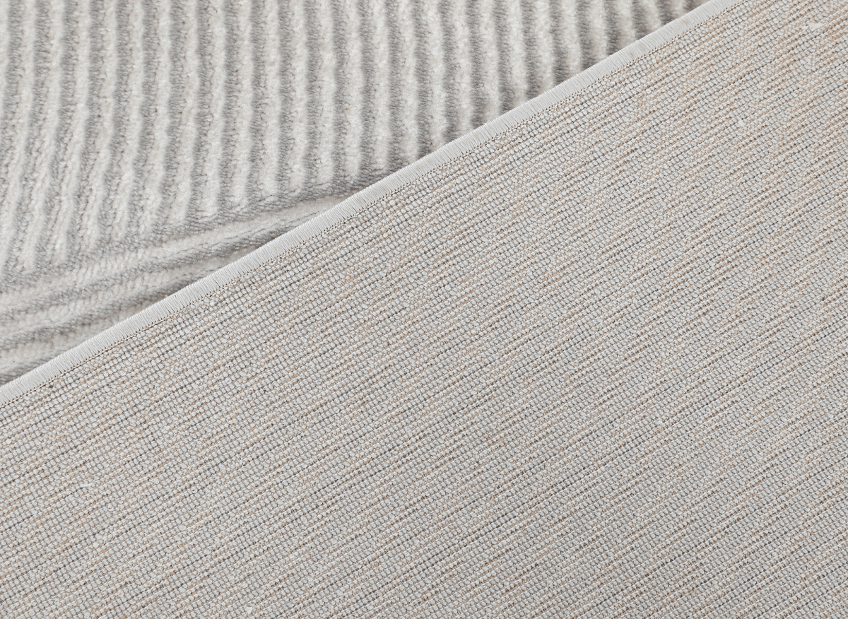 Tapis gris à motifs vague 200 x 290 cm KANSAS - DécoInParis