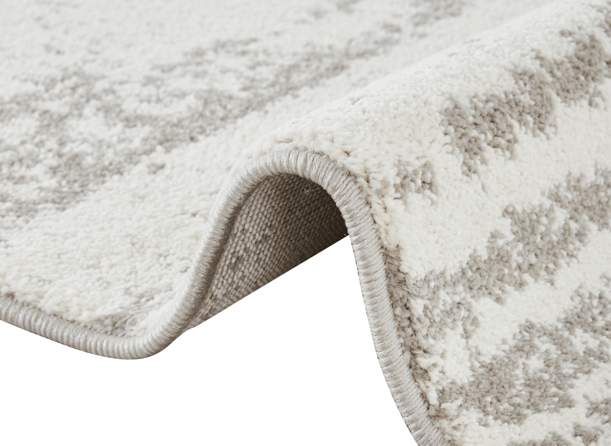 Tapis strié beige et gris 200 x 290 cm NOEA - DécoInParis