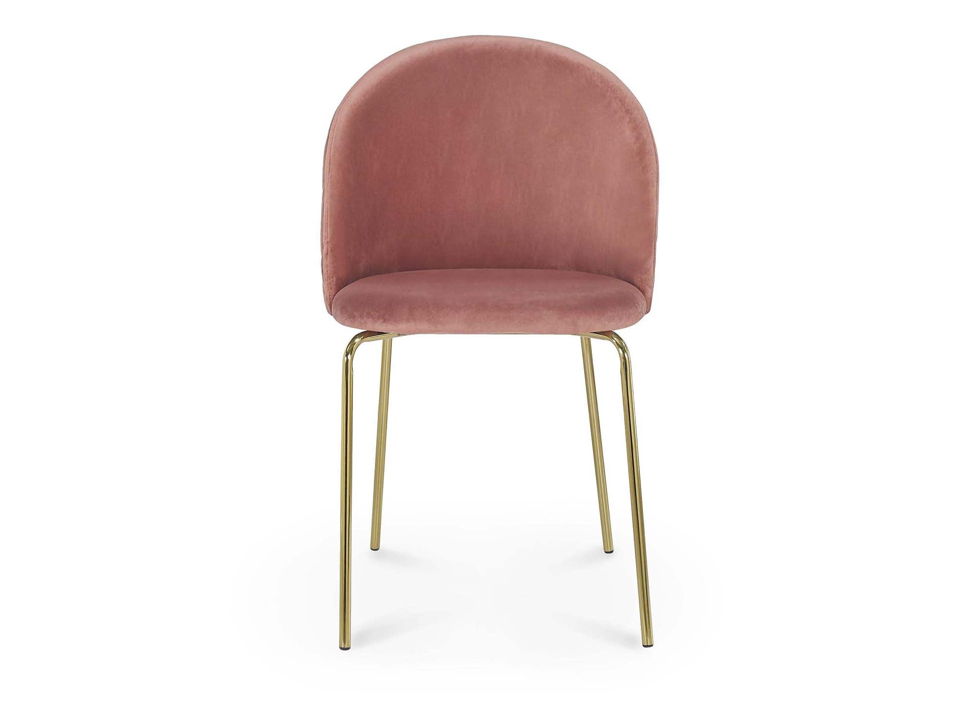 2er-Set KENNETH Designer-Stühle aus rosa Samt