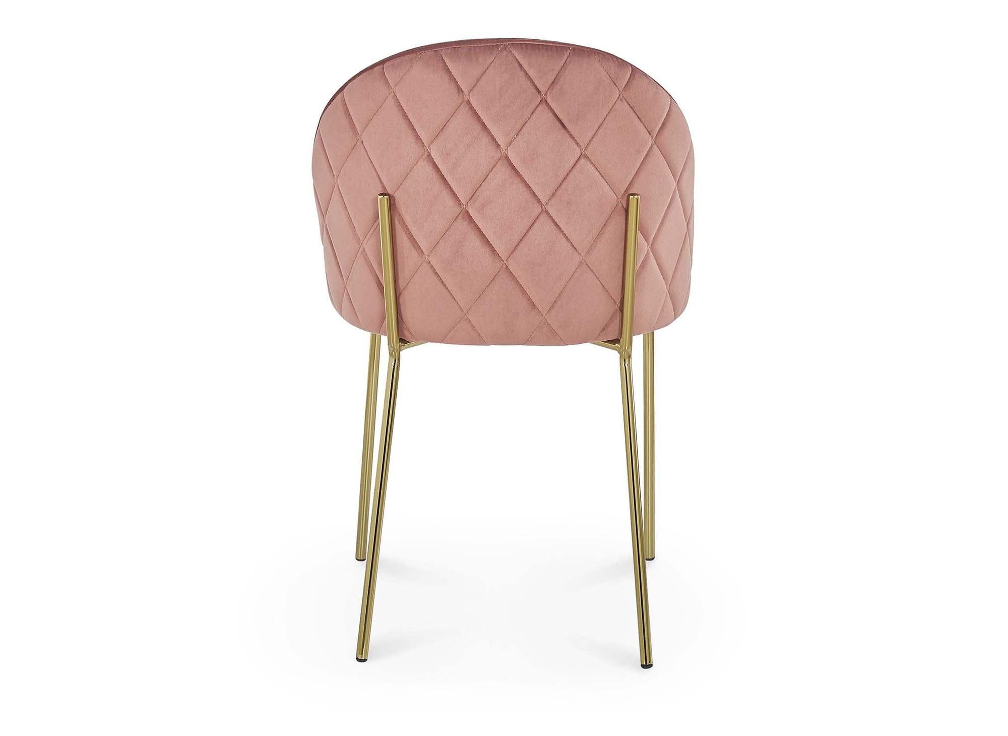 2er-Set KENNETH Designer-Stühle aus rosa Samt