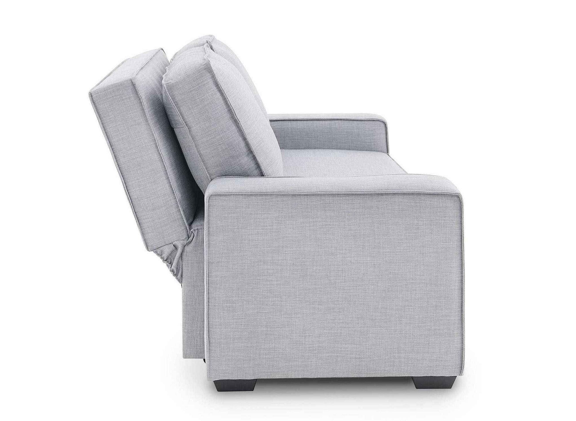 JAMES 3-Sitzer-Schlafsofa aus hellgrauem Stoff