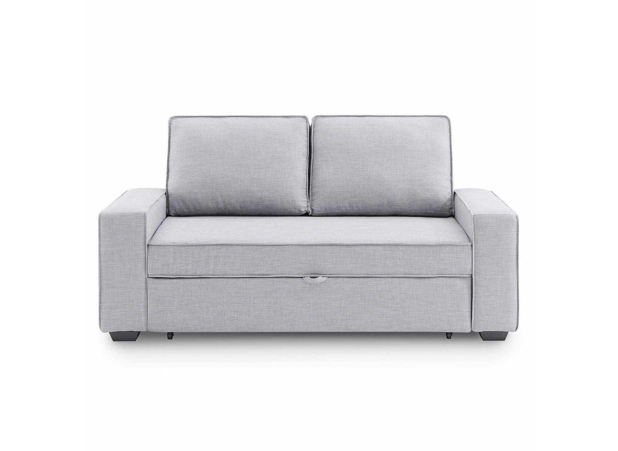 JAMES 3-Sitzer-Schlafsofa aus hellgrauem Stoff