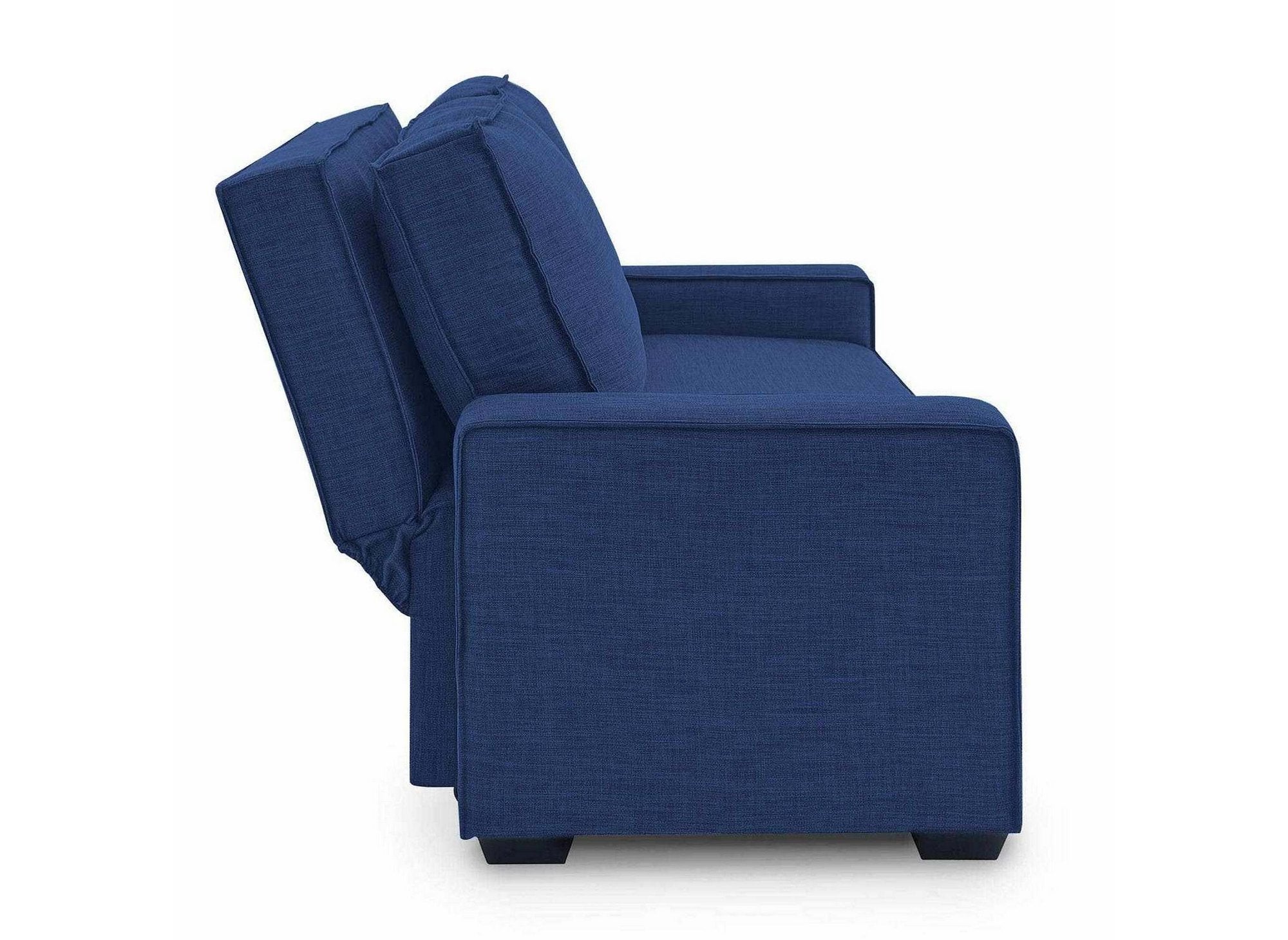 JAMES 3-Sitzer-Schlafsofa aus blauem Stoff