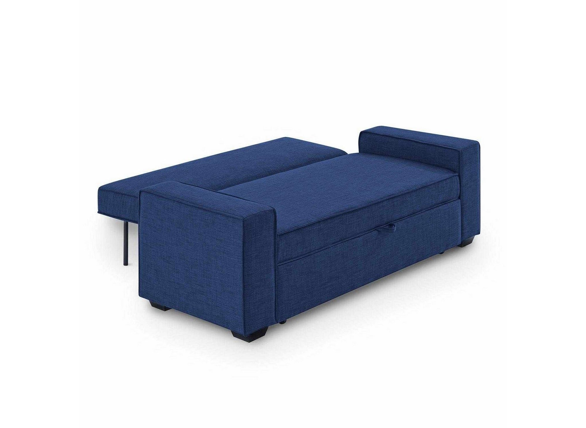 JAMES 3-Sitzer-Schlafsofa aus blauem Stoff