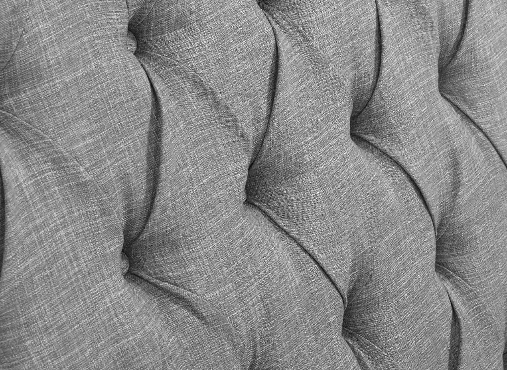 Graues Bett mit Stauraum aus Leinenstoff 140 x 190 cm MAXI