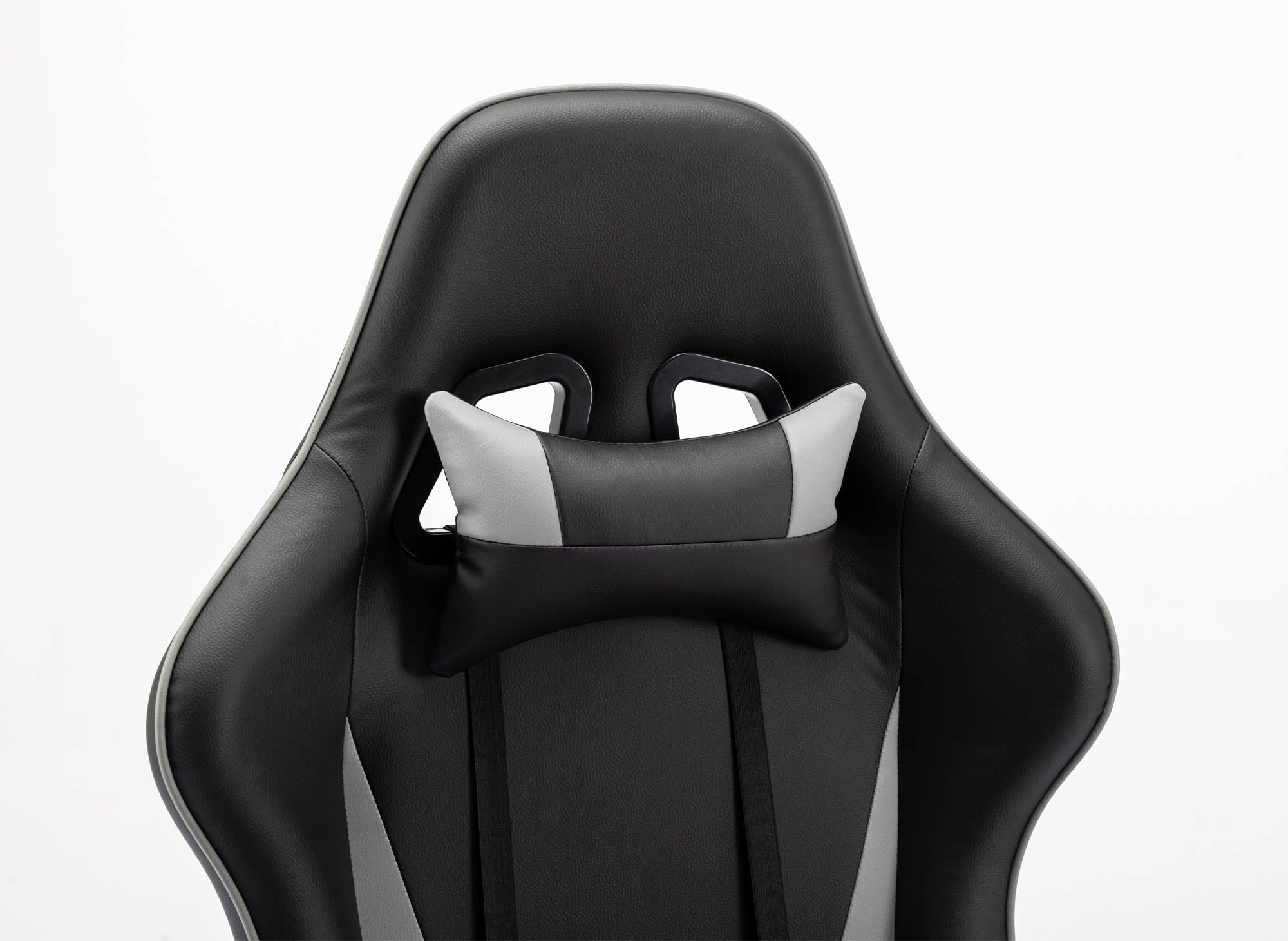 ELMAR Gaming-Stuhl aus schwarzem und grauem Kunstleder