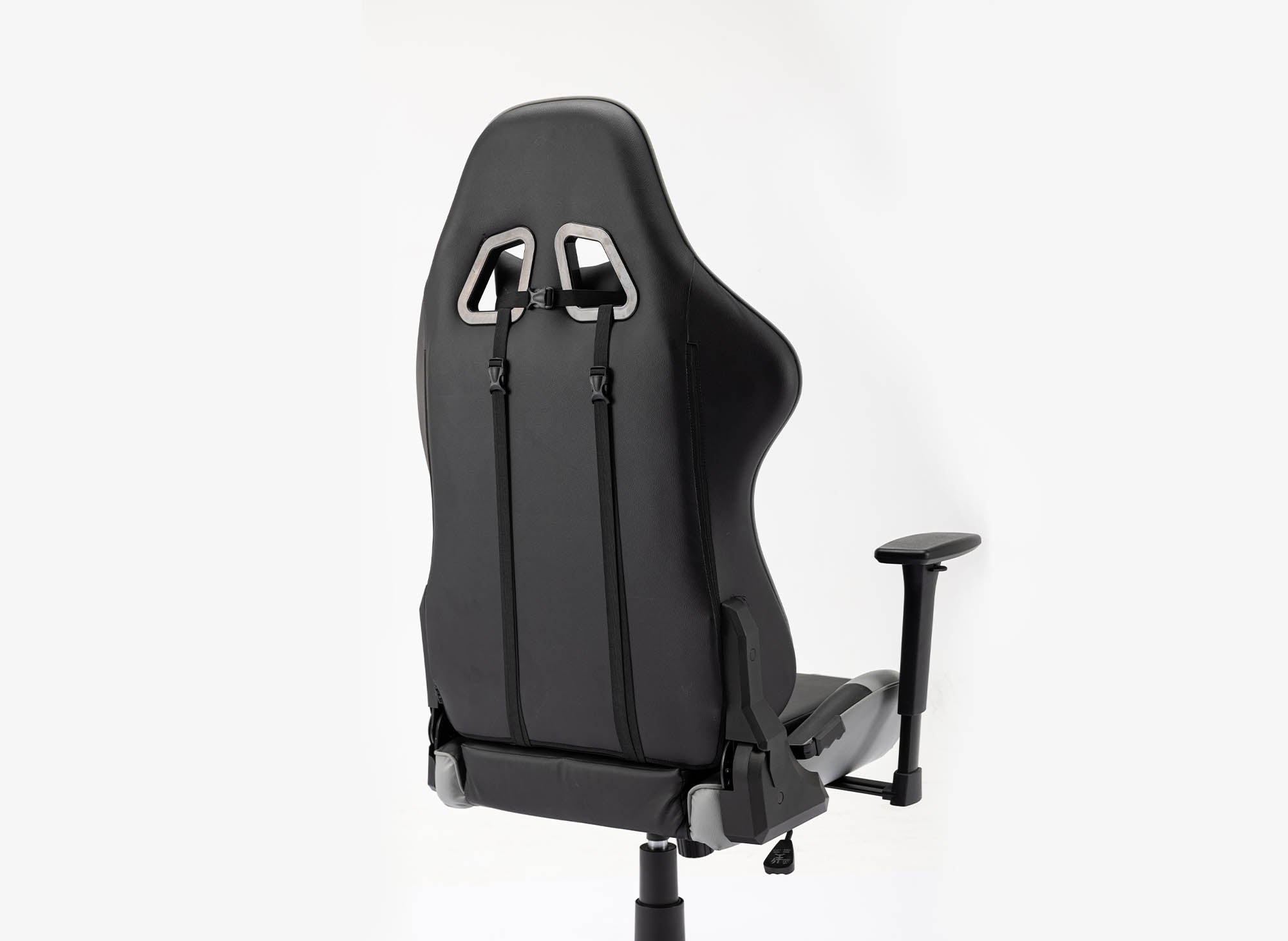 ELMAR Gaming-Stuhl aus schwarzem und grauem Kunstleder