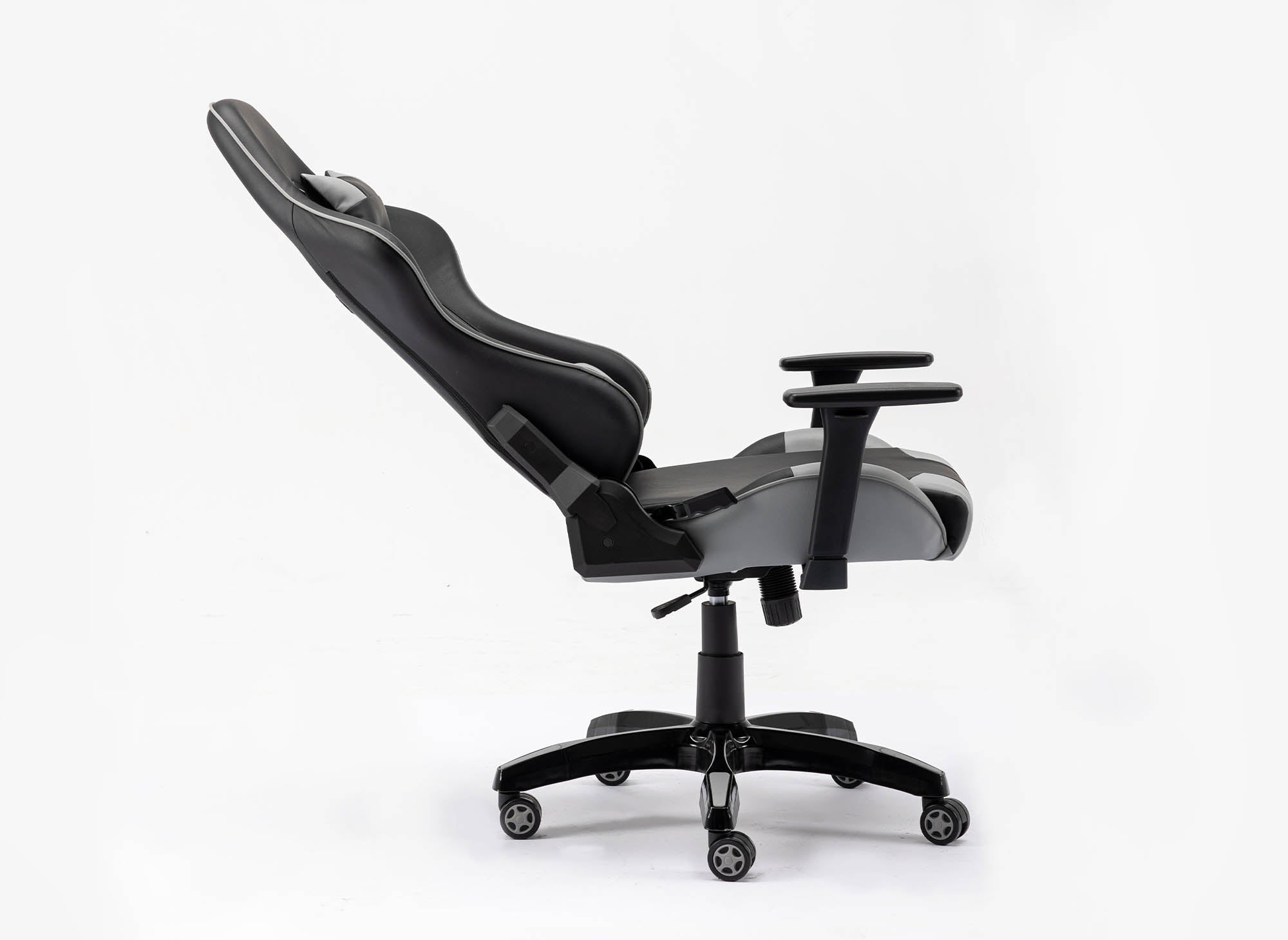 ELMAR Gaming-Stuhl aus schwarzem und grauem Kunstleder