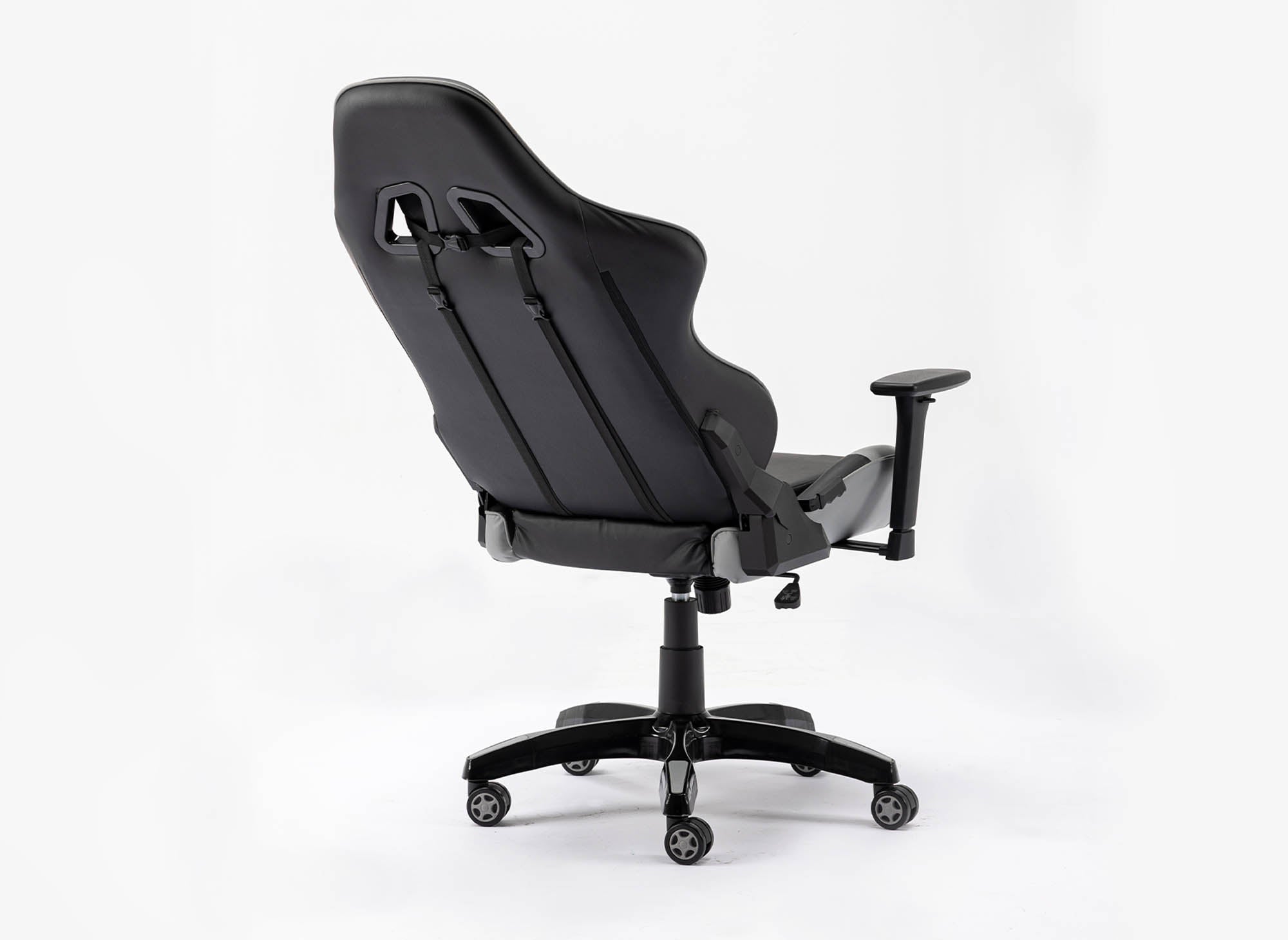 ELMAR Gaming-Stuhl aus schwarzem und grauem Kunstleder