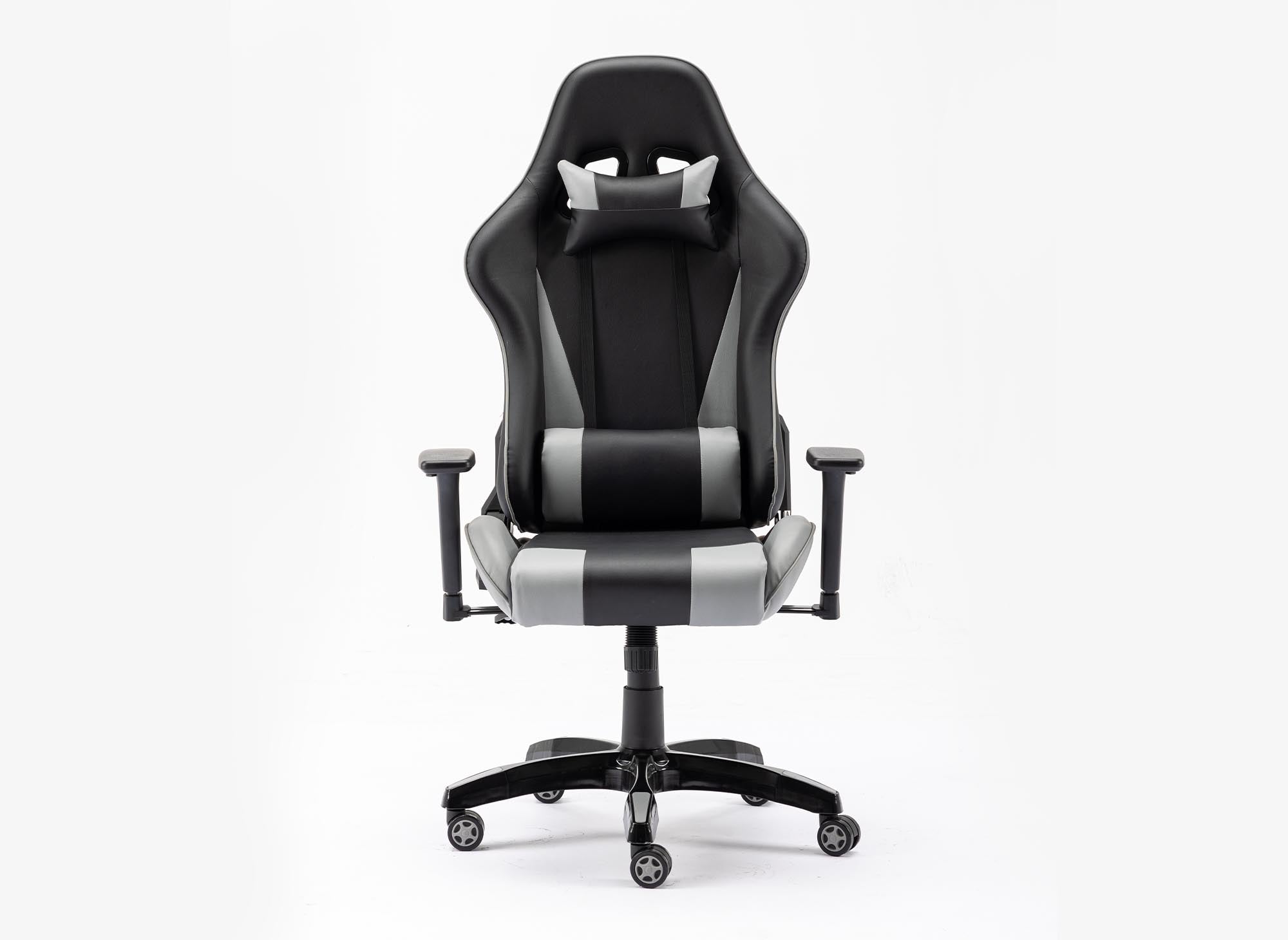 ELMAR Gaming-Stuhl aus schwarzem und grauem Kunstleder